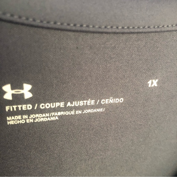 Size 1X NWT Under Armour Athletic Jacket ($80) Zippered Gray/Blue - Picture 8 of 11